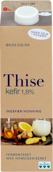 ØKO THISE KEFIR HONNING/INGEFÆR 1,8% 1 L – produktbillede