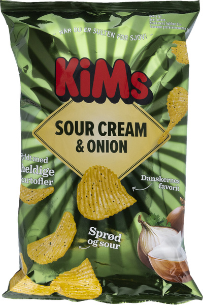 KIMS CHIPS SOUR CREAM & ONION 160 G – produktbillede