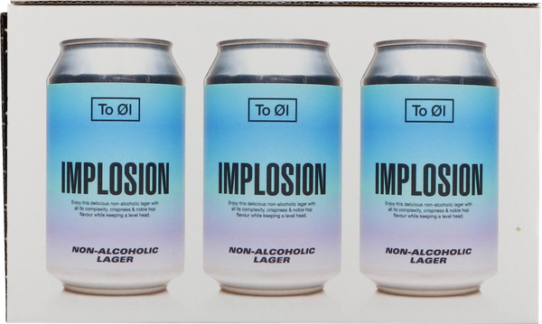 TO ØL IMPLOSION LAGER 6X33 CL DS 0,5% – produktbillede