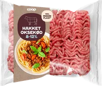 COOP HAKKET OKSEKØD 8-12% 9/400 G – produktbillede