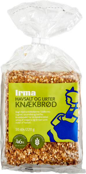 IRMA KNÆKBRØD MED URTER – produktbillede