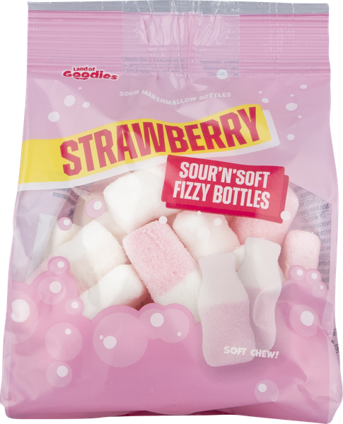 MARSHMALLOW SOUR BOTTLES STRAWBERRY 150G