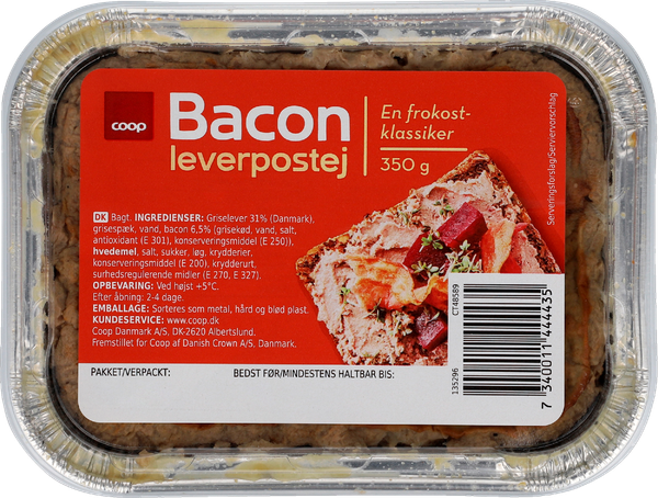 COOP BACON LEVERPOSTEJ