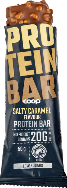 COOP PROTEINBAR SALTY CARAMEL – produktbillede