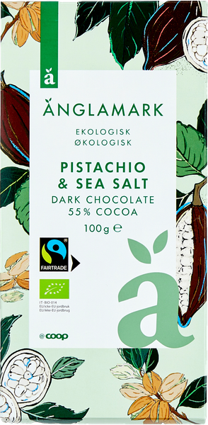 ØKO ÄM DARK 55% PISTACHIO/SEASALT – produktbillede