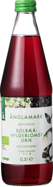 ØKO ÄM HYLDEBLOMST/SOLBÆR SAFT 50CL/2,5L – produktbillede