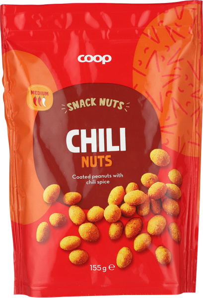 COOP CHILI NØDDER 155 G – produktbillede