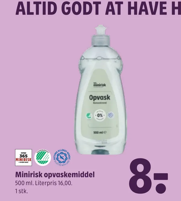 Minirisk opvaskemiddel