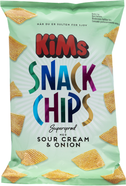 KIMS SNACK CHIPS SOUR CREAM & ONION 145G
