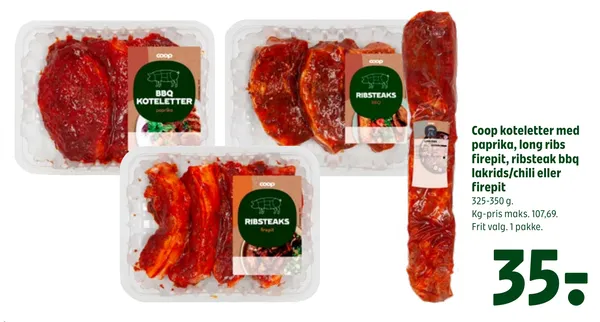 COOP RIBSTEAKS BBQ LAKRIDS/CHILI GRIS