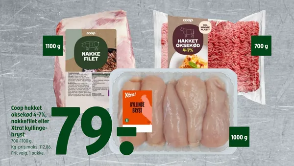 COOP HAKKET OKSEKØD 4-7%