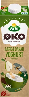 Yoghurt m. pære og banan øko. – produktbillede