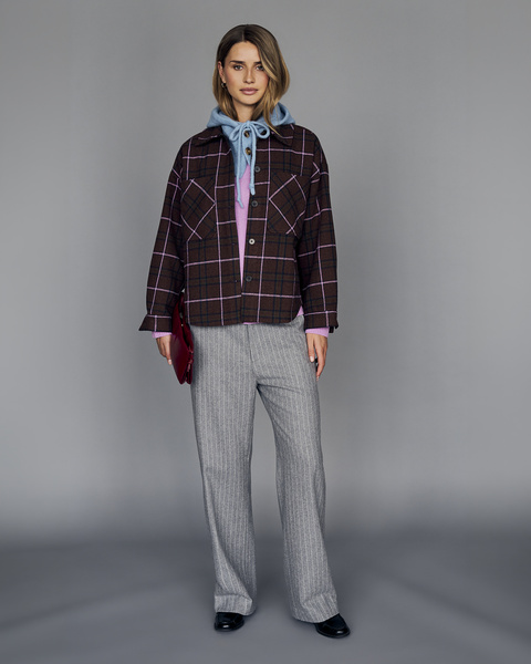 JP OVERSHIRT MIRANDA BROWN CHECK S-XXL