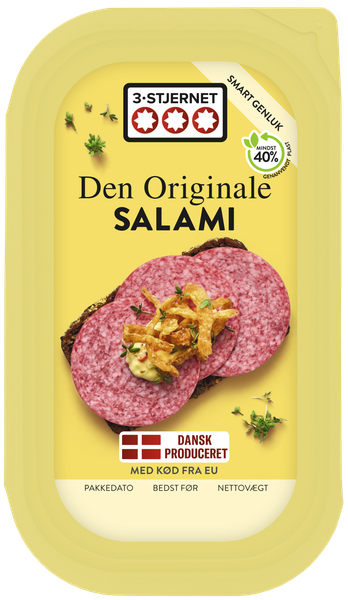 SALAMI, SKIVER 3-STJERNET 125 G