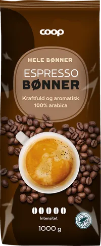 COOP ESPRESSO HELE BØNNER – produktbillede