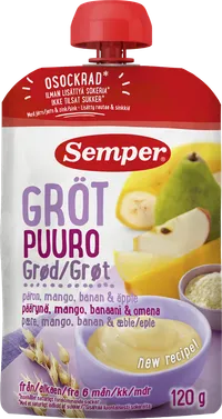 SEMPER GRØD PÆRE/MANGO 6 MDR – produktbillede