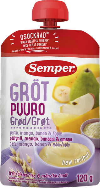 SEMPER GRØD PÆRE/MANGO 6 MDR