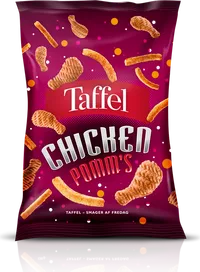 TAFFEL CHICKEN POMMS – produktbillede