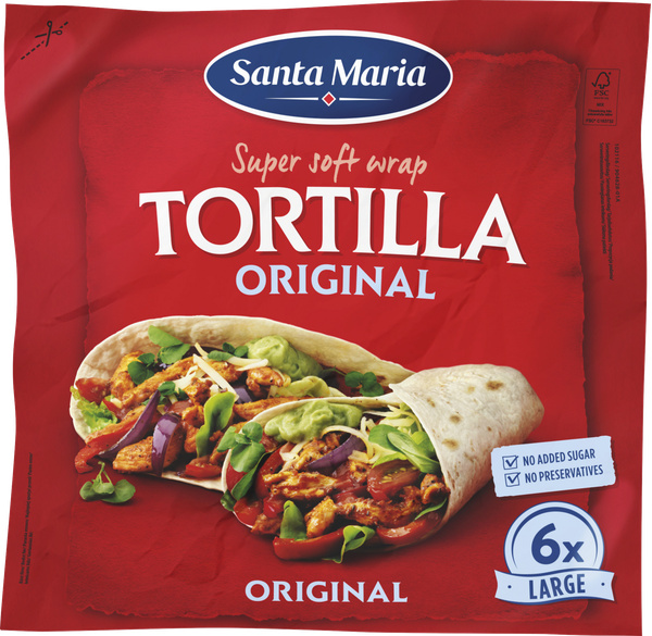 TORTILLA ORIGINAL LARGE 6 – produktbillede
