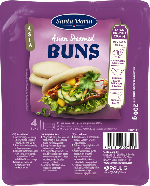 SANTA MARIA ASIAN STEAMED BUNS 200 G