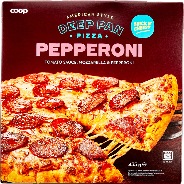 COOP DEEP PAN PEPPERONI PIZZA – produktbillede