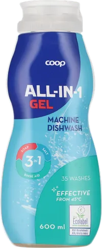 COOP ALL-IN-1 MASKINOPVASK GEL – produktbillede