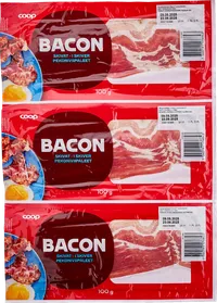 COOP BACON I SKIVER 3 X 100 G – produktbillede