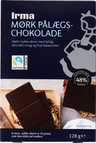 IRMA PÅLÆGSCHOKOLADE MØRK – produktbillede