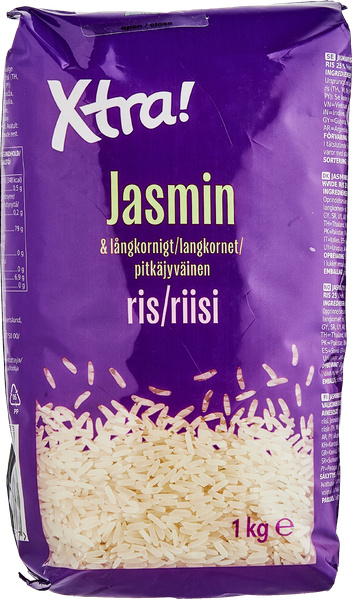 XTRA RICE JASMINE/LONG GRAIN WHITE 1 KG – produktbillede