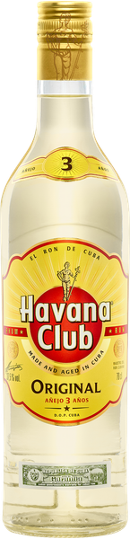 HAVANA CLUB 3ÅRS HVID 70 CL 37,5%