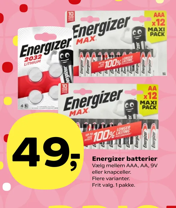 Energizer batterier
