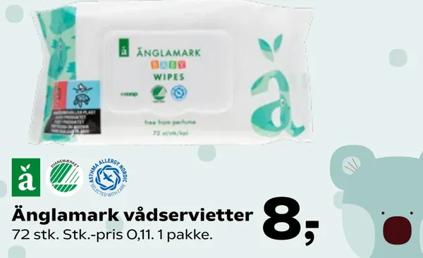 Änglamark vådservietter