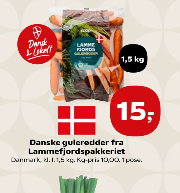 Danske gulerødder fra Lammefjordspakkeriet