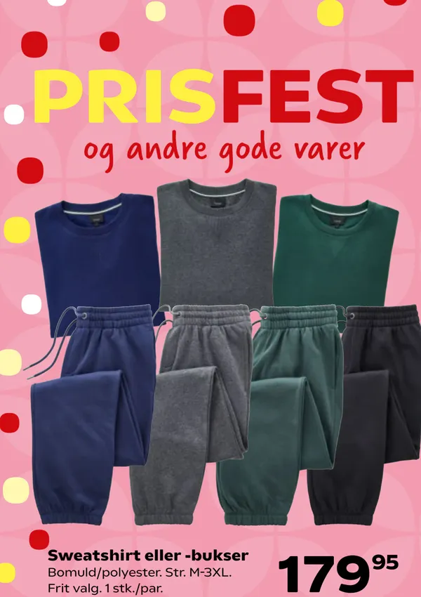 COOP H CRAIG SWEATPANTS GRÅ M-3XL