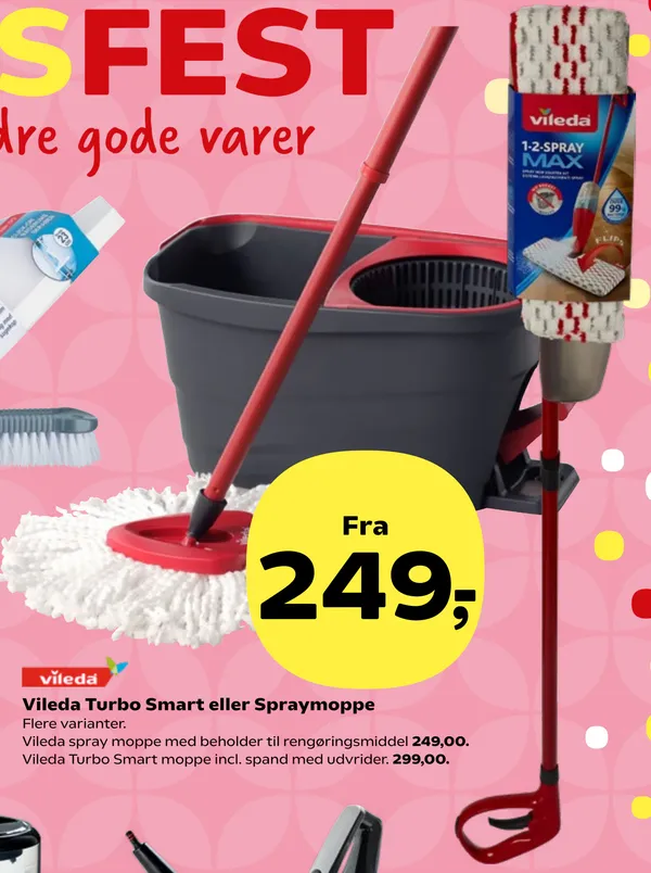 VILEDA 1-2 SPRAY MAX FLADMOPPE H:136,50CMXD:10CMXB:12,8CM