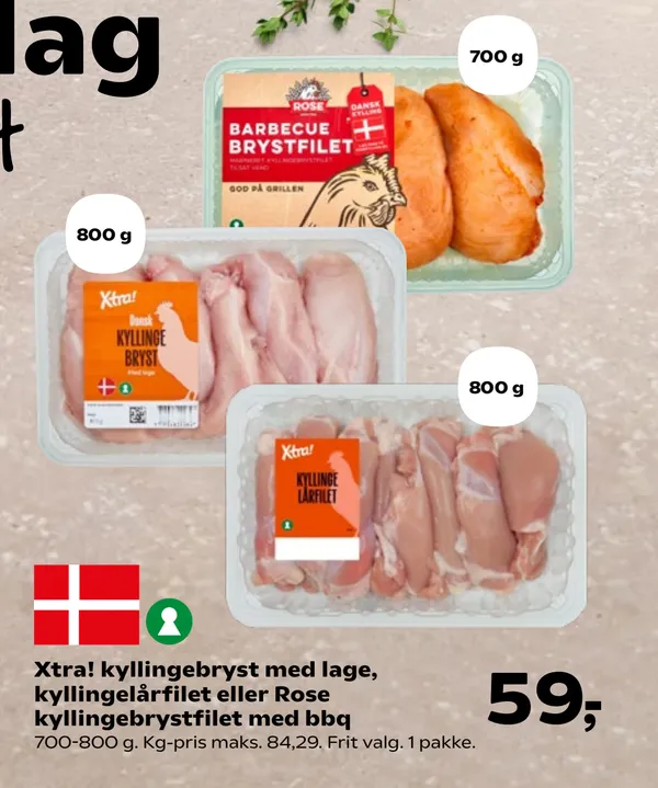 XTRA BRYSTFILET TILSAT LAGE