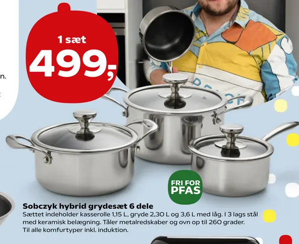 Sobczyk hybrid grydesæt 6 dele