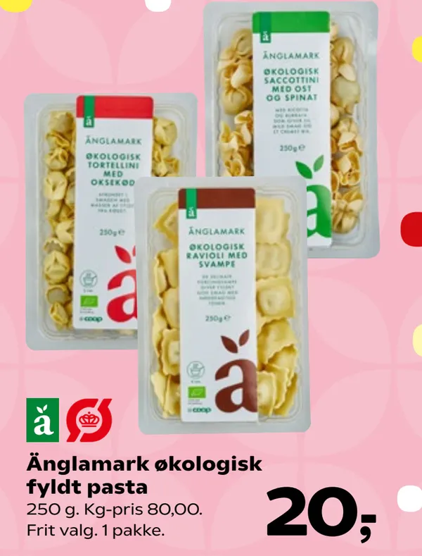 Änglamark økologisk fyldt pasta