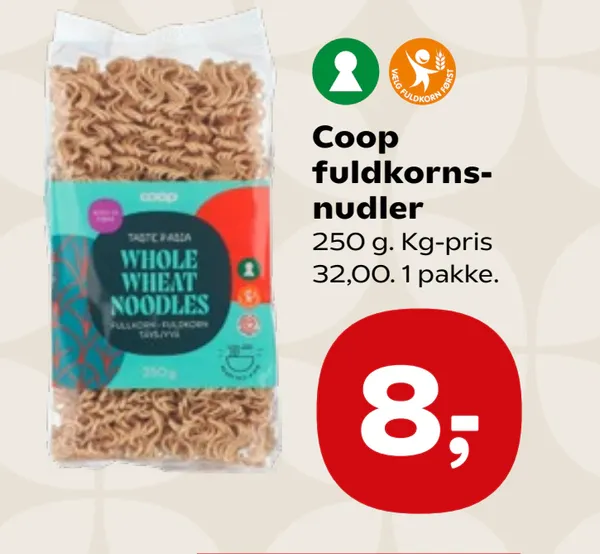 Coop fuldkornsnudler