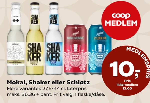 Mokai, Shaker eller Schiøtz